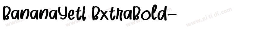 BananaYeti BxtraBold字体转换